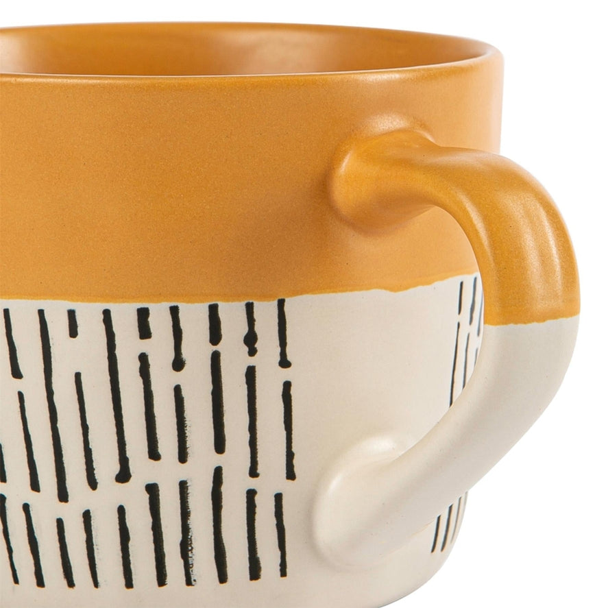 Ceramic Dipped Dash Coffee Mug - 385ml