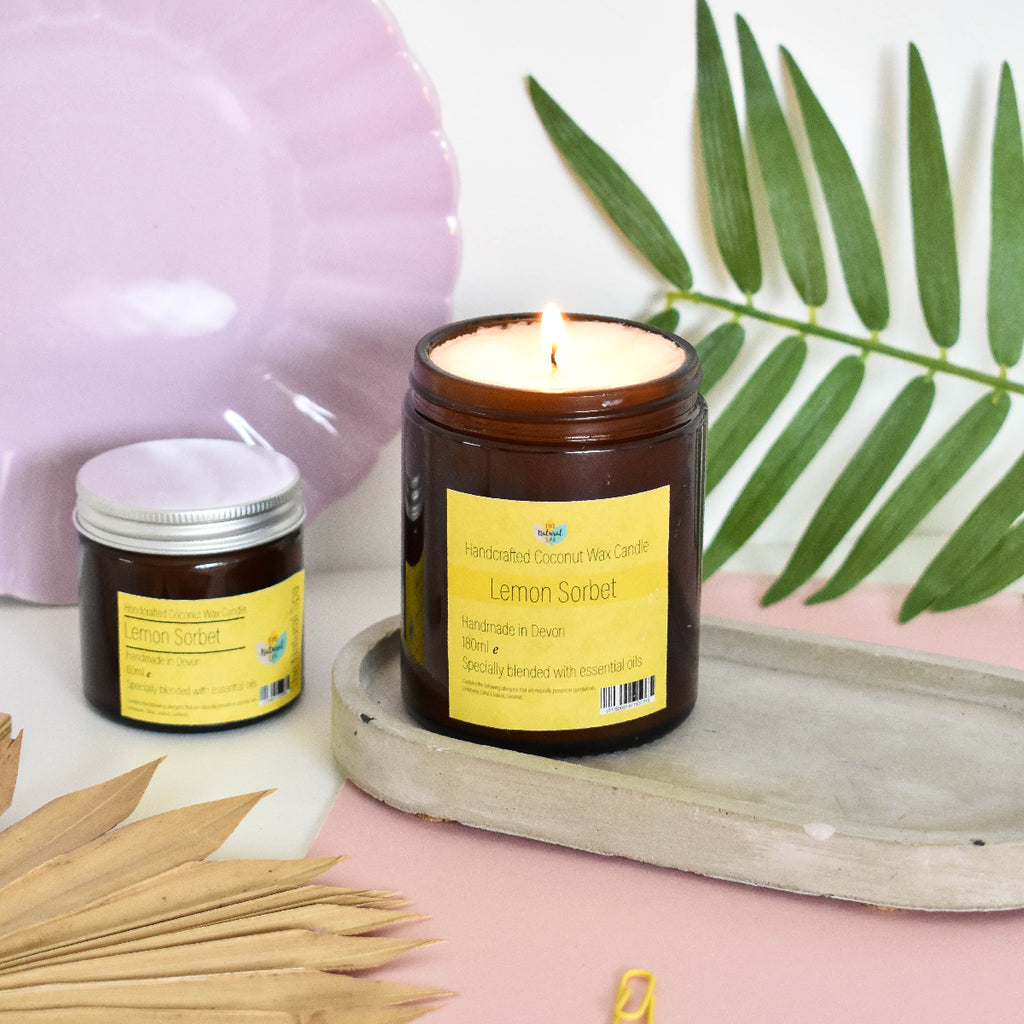 Hand poured vegan candle A+ Living UK considered home accessories