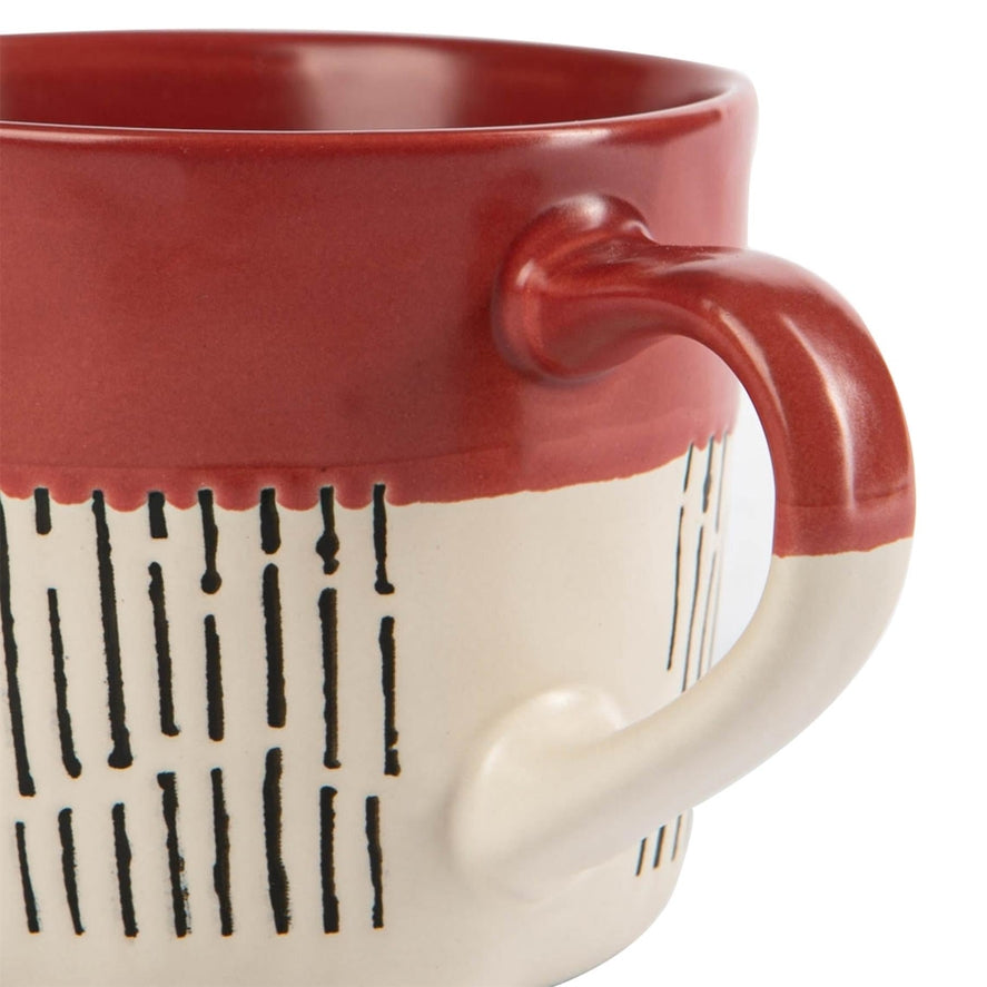 Ceramic Dipped Dash Coffee Mug - 385ml