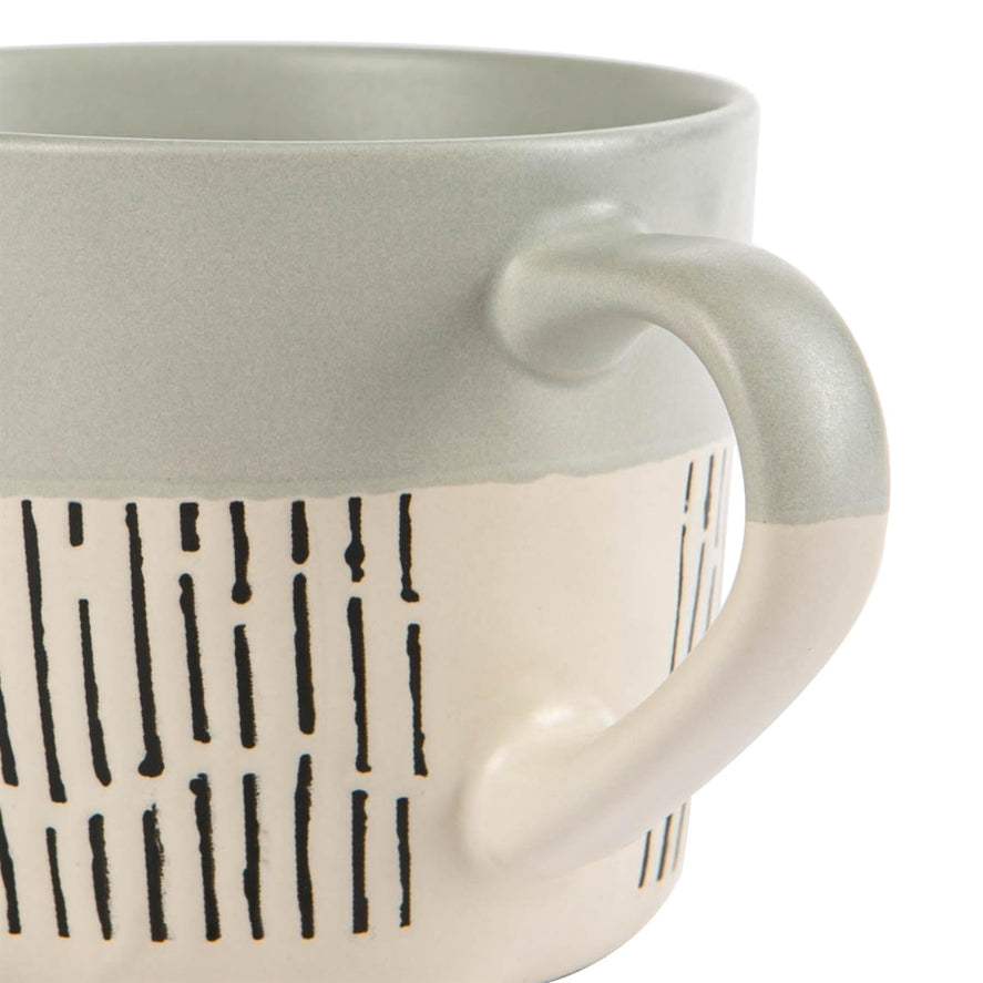 Ceramic Dipped Dash Coffee Mug - 385ml