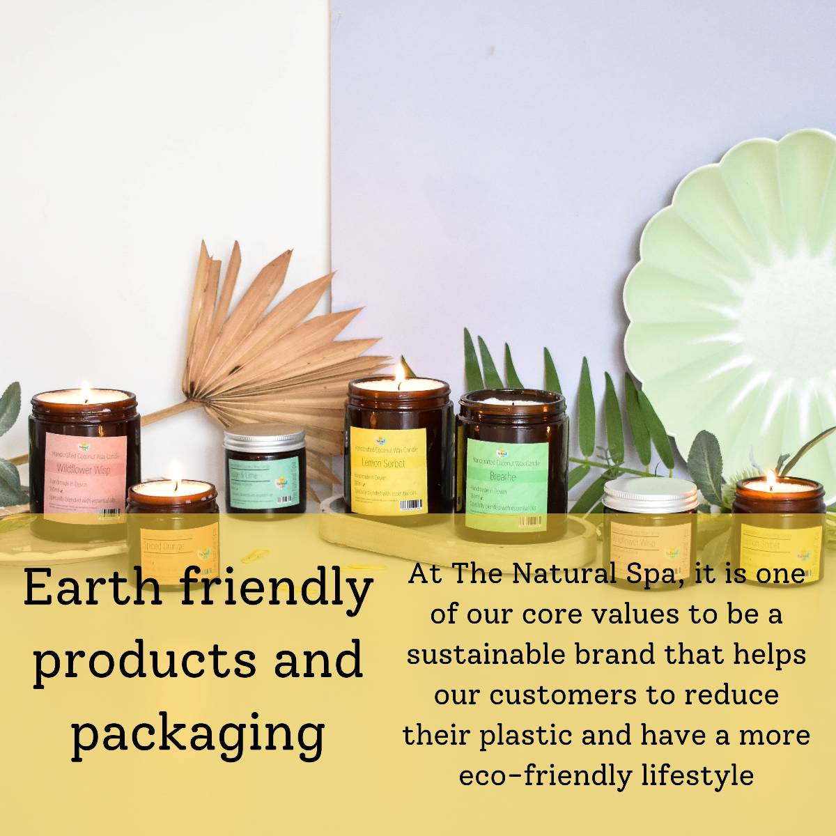 Natural [scent] candle 60ml and 180ml sizes eco friendly