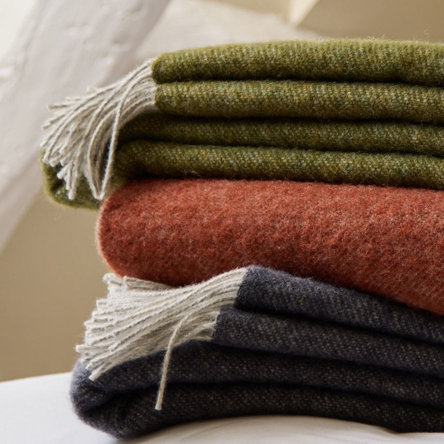 Natural wool throw A+ Living considered home accessories
