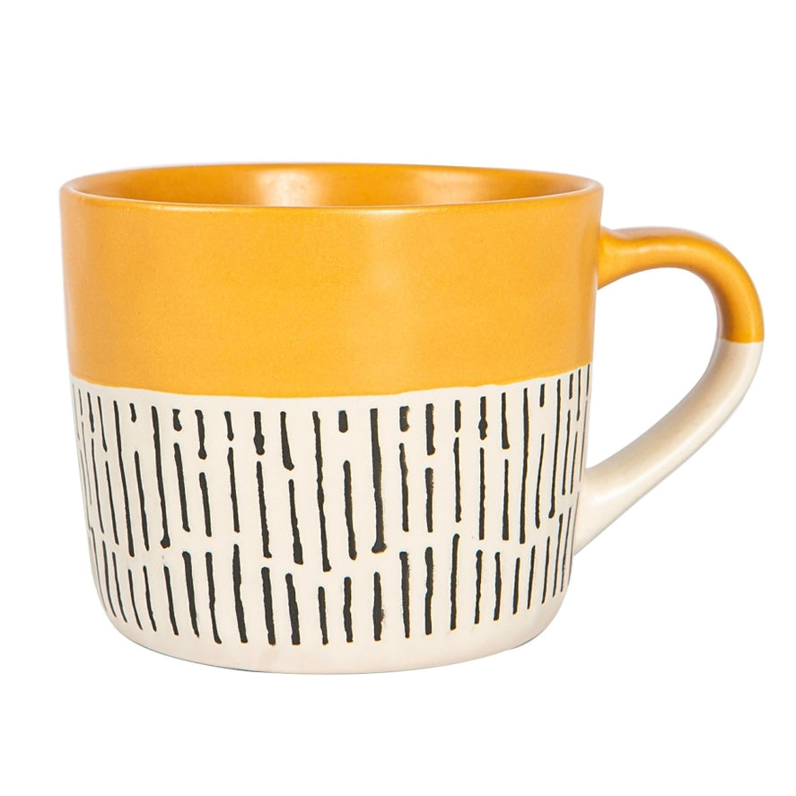 Yellow dipped glaze mug A+ Living home accessories