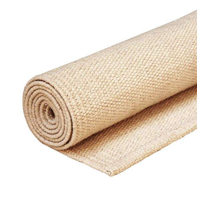 Natural cotton yoga rug rolled A+ Living UK yoga accessories